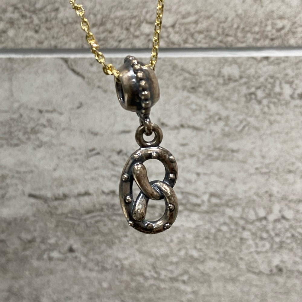 Pandora salted pretzel dangling charm